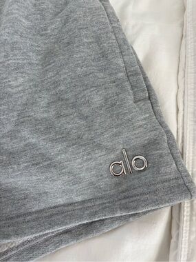 ALO Yoga Gray Athletic Shorts with Logo
